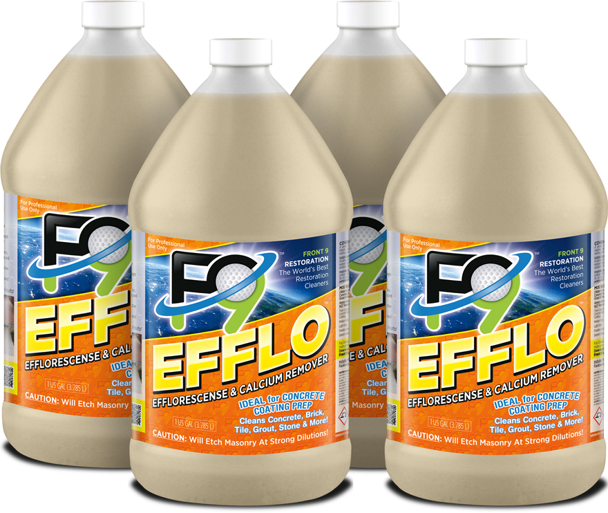 F9 Efflorescence and Calcium Remover - Case of 4 Gallons
