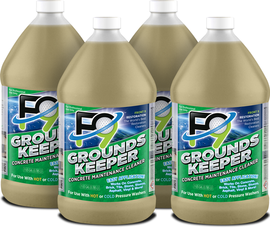 F9 Groundskeeper, Concrete Maintenance Cleaner  - Case of 4 Gallons
