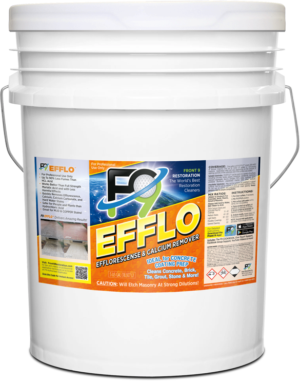 F9 Efflorescence and Calcium Remover: 5 Gallon Pails